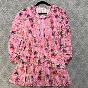 Loveshackfancy Floral Ruffle Mini Dress. Size XXL. Equivalent to 12/14.